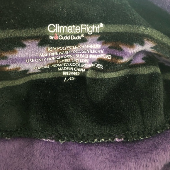 CuddlDuds Climate Right Velour Top - Picture 4 of 5
